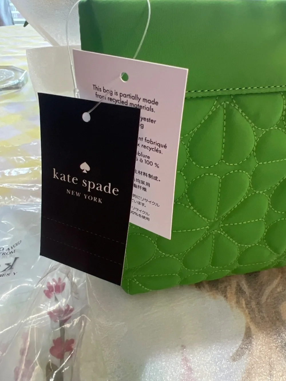 Kate Spade Flower Quilted Cosmetic Pouch